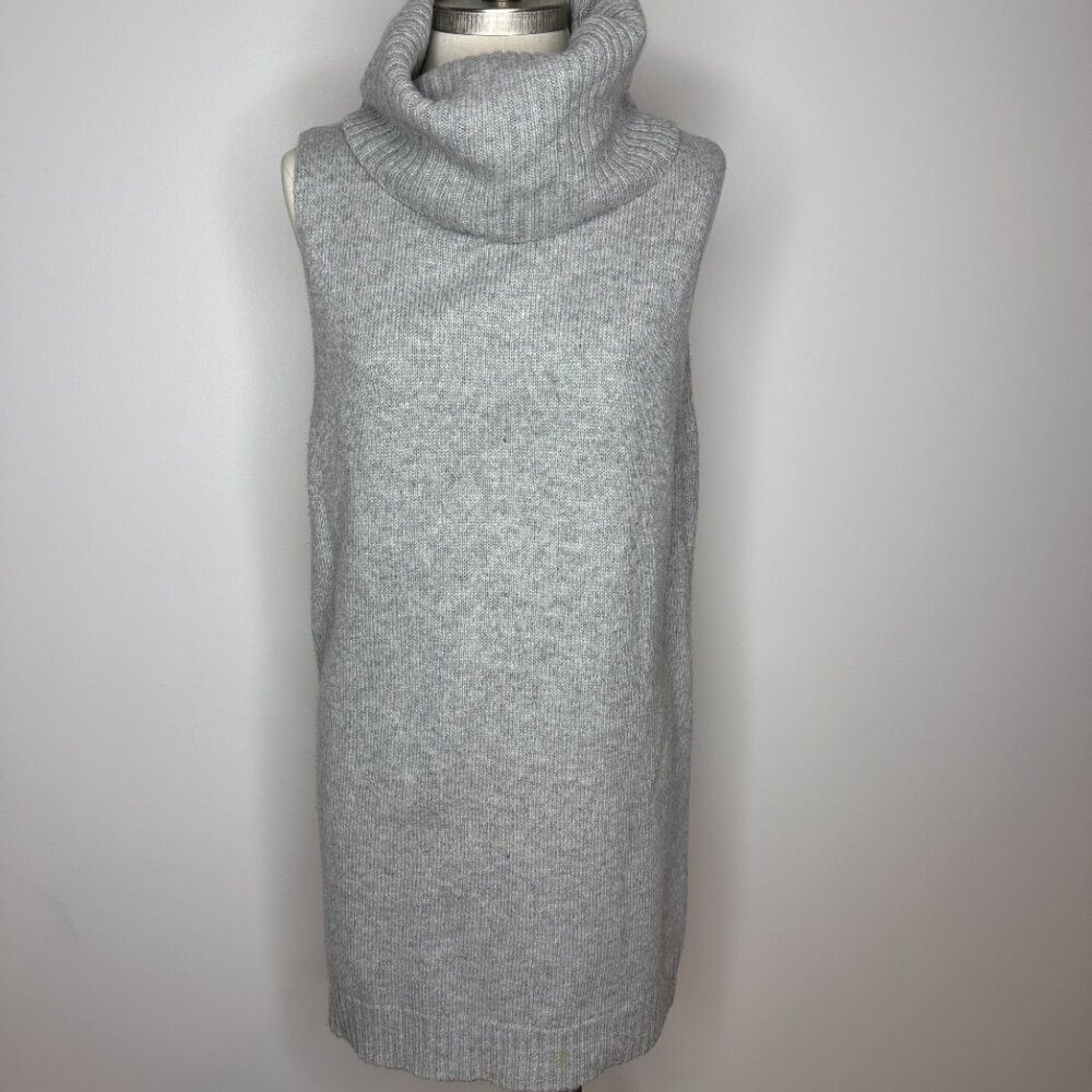 Lole Basia Wool Alpaca Blend Grey Sweater Dress Size Large L Sleeveless Tunic
